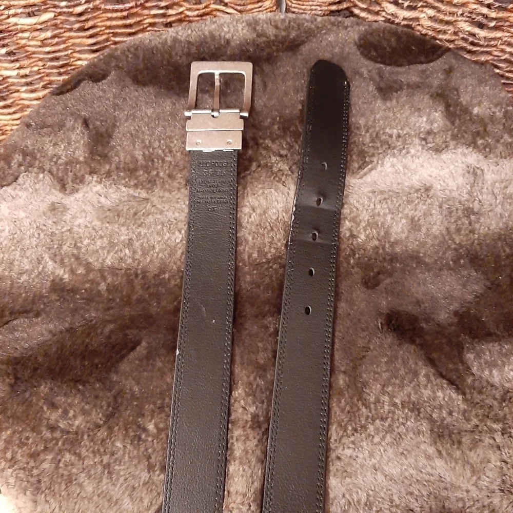 Columbia Genuine Leather Belt Men's 38 Brown Casual Office Minimalist Modern